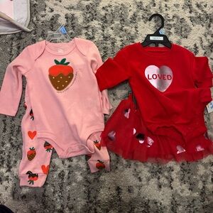 Valentines Baby girl Bundle 3/6 months NWT